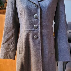 Classic Gray Women's Single-Breasted Trench Coat